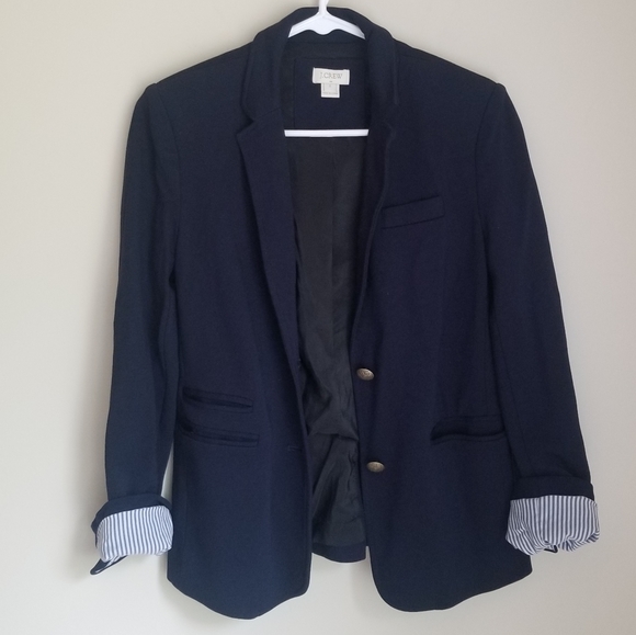 J. Crew Jackets & Blazers - J.Crew Double Button Navy Blazer